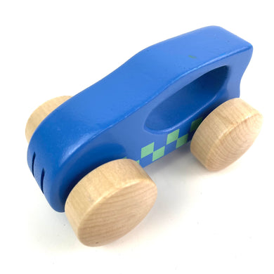 Chunky Wooden Car: Blue